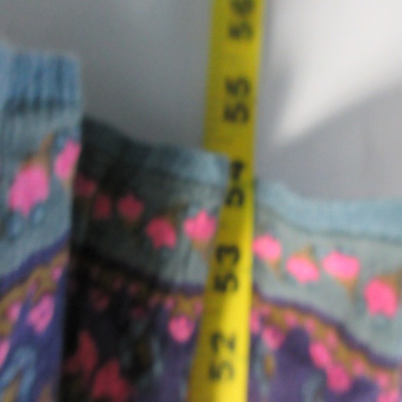 Natural Life Jumpsuit Women S Green Blue Floral Wide Leg Rayon Tank Casual 358 - Picture 10 of 11